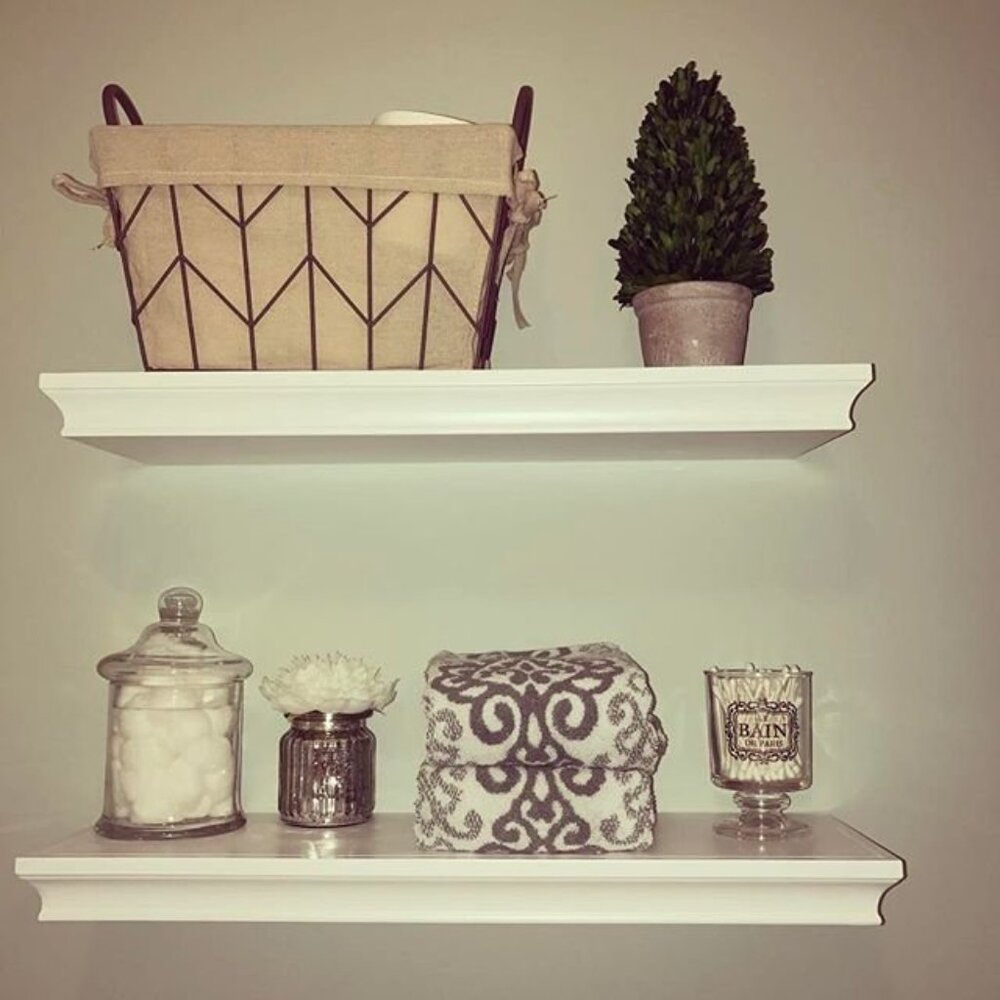 Threshold 24" Traditional Wall Shelf – White, Floating Style - Picture 2 of 6